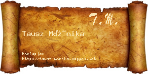 Tausz Mónika névjegykártya